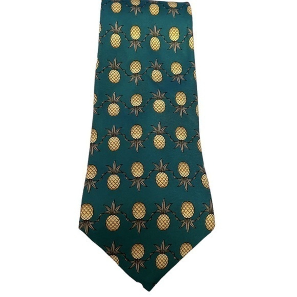 GAP Green & Yellow Pineapple Print Tie